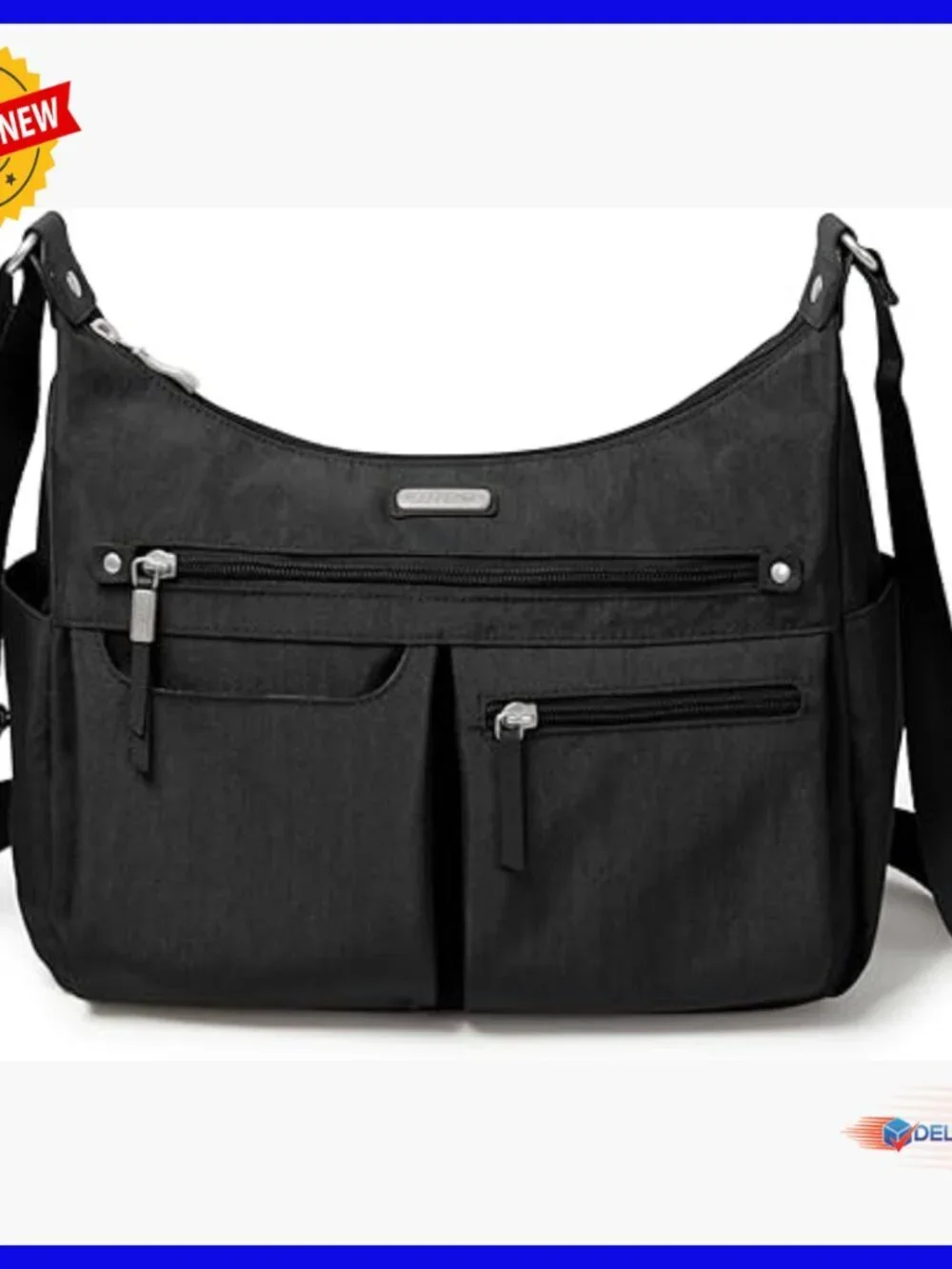 Large Hobo Crossbody Bag with RFID Wristlet, Water-Resistant Travel Purse